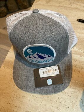 Colorado Patch Trucker Hat - Heather Gray & White